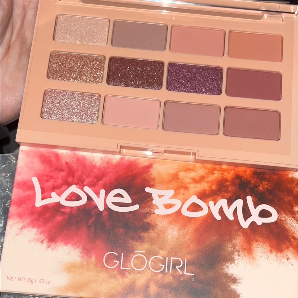 Love Bomb Eyeshadow Palette - Pink & Plum & Glittery Shades